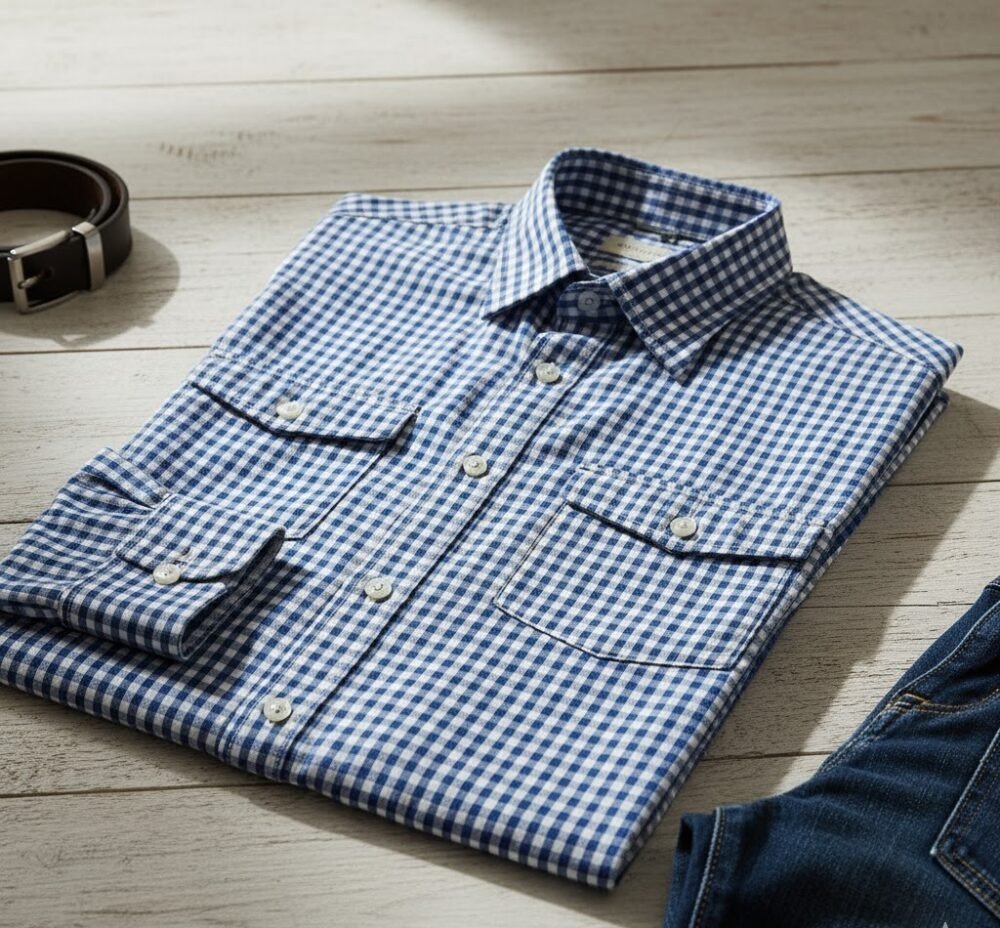 Checked Cotton Men Shirt